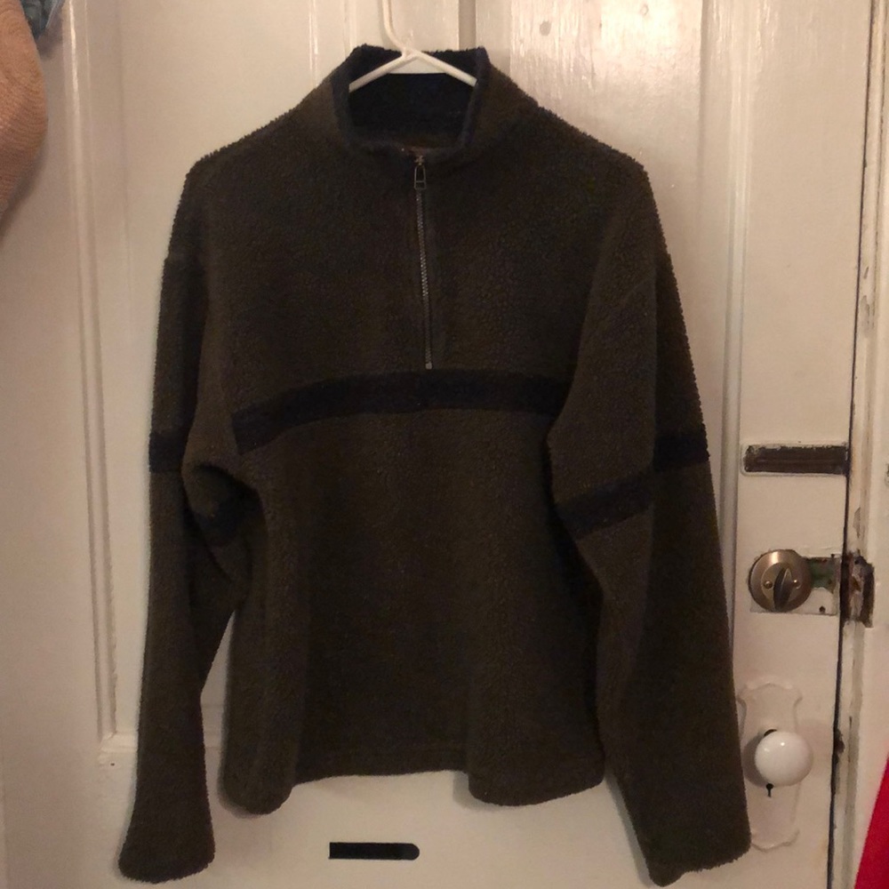 Vintage teddy bear quarter zip